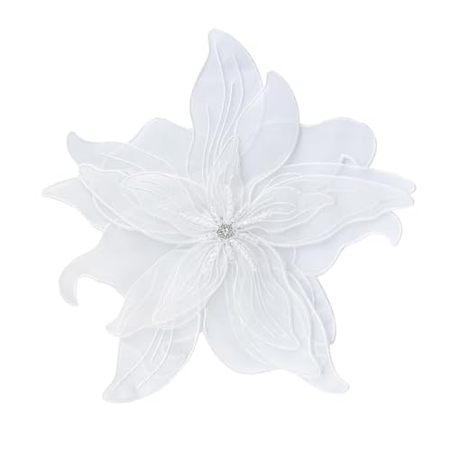 Auffällige Stoffapplikation mit Blumenmuster, übergroß, zum Aufnähen für Hochzeit/Abendkleid, Kleidung von Meiliyizu