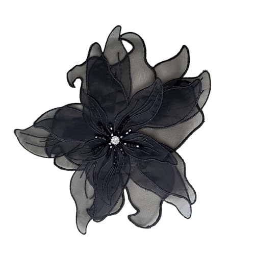 Auffällige Stoffapplikation mit Blumenmuster, übergroß, zum Aufnähen für Hochzeit/Abendkleid, Kleidung von Meiliyizu