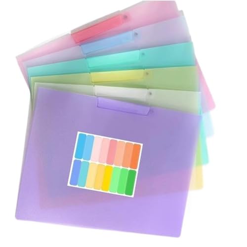 Dokumentenhüllen mit drehbarer Klemme, Dokumenten-Organizer, Briefform, für 200 Blatt, für Büro, große Kapazität, 6 Stück Dokumentenhüllen mit drehbarer Klemme, Dokumenten-Organizer, Briefform, für 200 Blatt, für Büro, große Kapazität, 6 Stück von Meiliyizu