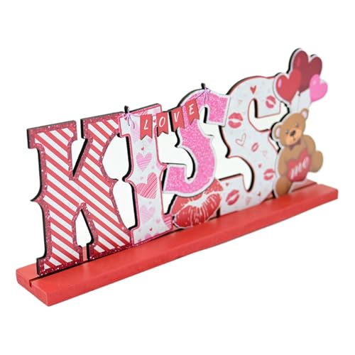 Künstlerische Holzschnitzerei Desktop Ornament Valentinstag Dekoration Festival Tischbedarf Hochzeit Party Zubehör von Meiliyizu