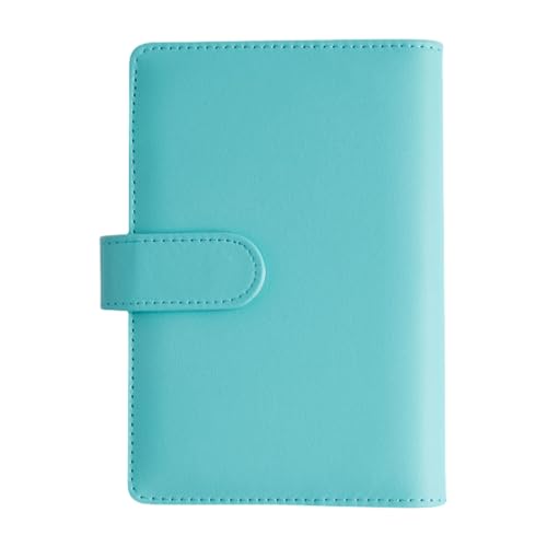 Leder 6 Ringe Binder mit Innentasche Elastischer Stiftschlitz Nachfüllbar 6 Ringe Budget Binder für Notizbuch Nachfüllpapier Tragbares Notizbuch von Meiliyizu