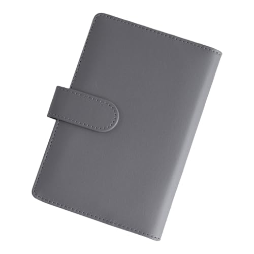 Leder 6 Ringe Binder mit Innentasche Elastischer Stiftschlitz Nachfüllbar 6 Ringe Budget Binder für Notizbuch Nachfüllpapier Tragbares Notizbuch von Meiliyizu
