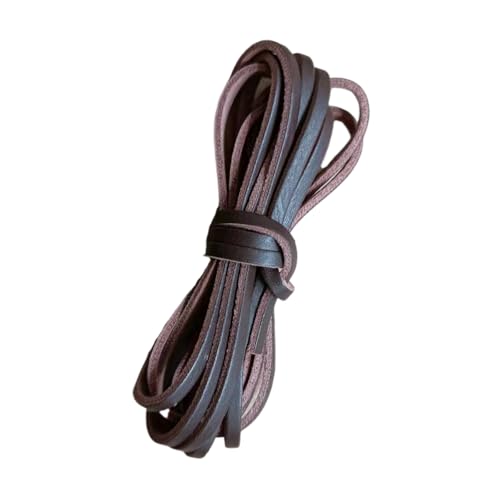 Lederschnur, flach, 3 mm, 9 m, geflochtene Schnur für Schnürsenkel, Halsketten, Schmuckherstellung, handgefertigt, Handwerk, Lederspitze von Meiliyizu