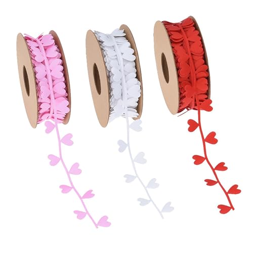 Meiliyizu 3 Rollen geprägtes Liebesherz Polyesterband Hochzeit Dekoration Verpackung Handarbeit Hochzeit Party Zubehör Meiliyizu 3 Rollen geprägtes Liebesherz Polyesterband Hochzeit Dekoration Verpackung Handarbeit Hochzeit Party Zubehör von Meiliyizu