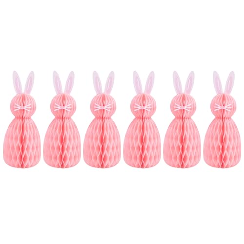 Meiliyizu 6 x Wabenförmige Oster-Hängedekorationen, 3D-Hasen-Mittelstücke, modisches Accessoire für Party und Tischdekoration Meiliyizu 6 x Wabenförmige Oster-Hängedekorationen, 3D-Hasen-Mittelstücke, modisches Accessoire für Party und Tischdekoration von Meiliyizu