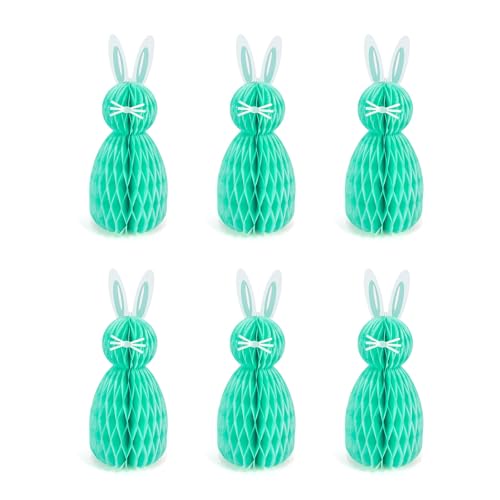 Meiliyizu 6 x Wabenförmige Oster-Hängedekorationen, 3D-Hasen-Mittelstücke, modisches Accessoire für Party und Tischdekoration Meiliyizu 6 x Wabenförmige Oster-Hängedekorationen, 3D-Hasen-Mittelstücke, modisches Accessoire für Party und Tischdekoration von Meiliyizu