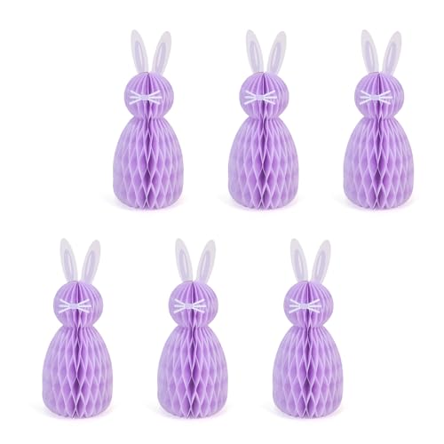 Meiliyizu 6 x Wabenförmige Oster-Hängedekorationen, 3D-Hasen-Mittelstücke, modisches Accessoire für Party und Tischdekoration Meiliyizu 6 x Wabenförmige Oster-Hängedekorationen, 3D-Hasen-Mittelstücke, modisches Accessoire für Party und Tischdekoration von Meiliyizu