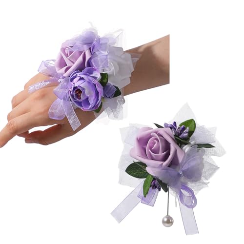 Meiliyizu Ansteckblume und Handgelenk-Ansteckblume aus weichem Stoff, Seidenrose, für Braut, Hochzeit, formelle Anlässe, bequem zu tragen, Spitze, Schleife, Seide, Rose, Handgelenk-Ansteckblume Meiliyizu Ansteckblume und Handgelenk-Ansteckblume aus weichem Stoff, Seidenrose, für Braut, Hochzeit, formelle Anlässe, bequem zu tragen, Spitze, Schleife, Seide, Rose, Handgelenk-Ansteckblume von Meiliyizu