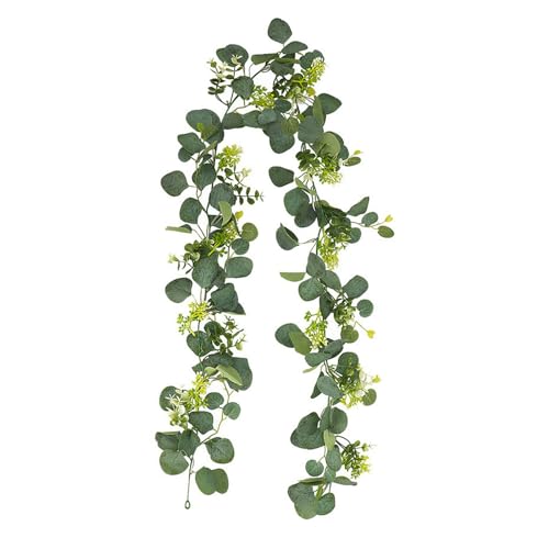 Meiliyizu Dekoratives 180 cm Eukalyptus-Ranken-Zubehör mit 60 Blumen für Festivals und den täglichen Gebrauch Meiliyizu Dekoratives 180 cm Eukalyptus-Ranken-Zubehör mit 60 Blumen für Festivals und den täglichen Gebrauch von Meiliyizu