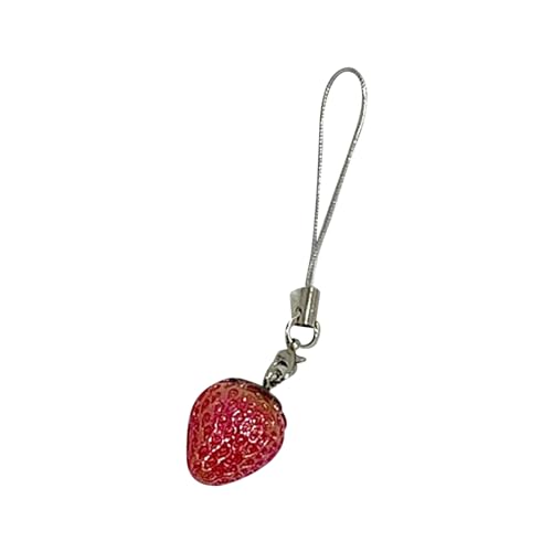 Meiliyizu Erdbeer-Handyanhänger, handgefertigt, Erdbeer-Handykette, Accessoire, Charm, stilvoller Erdbeer-Anhänger für Handy und Schlüsselanhänger, Dekoration Meiliyizu Erdbeer-Handyanhänger, handgefertigt, Erdbeer-Handykette, Accessoire, Charm, stilvoller Erdbeer-Anhänger für Handy und Schlüsselanhänger, Dekoration von Meiliyizu