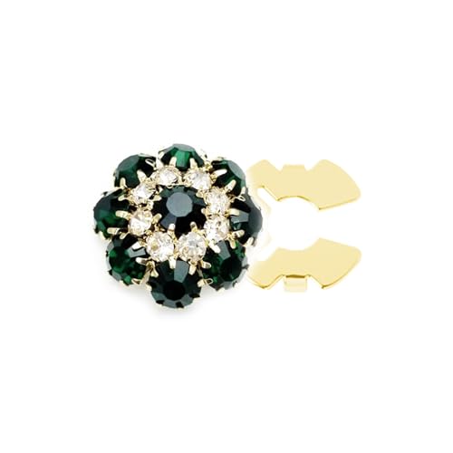 Meiliyizu Knopfabdeckungen, abnehmbare Hemdknöpfe, Clips, Strasssteine, Blumenknöpfe, dekorativer Knopf von Meiliyizu