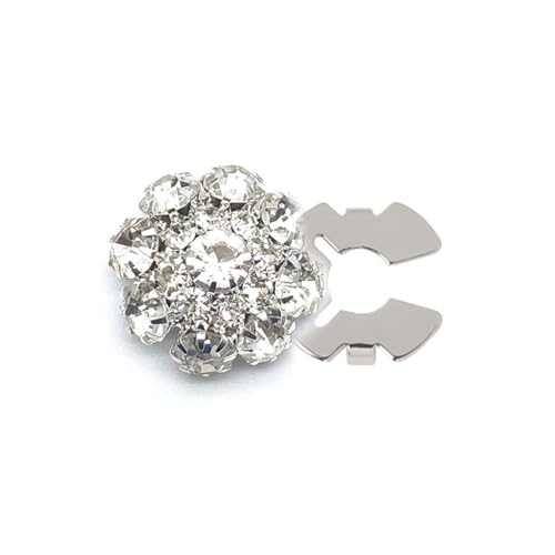 Meiliyizu Knopfabdeckungen, abnehmbare Hemdknöpfe, Clips, Strasssteine, Blumenknöpfe, dekorativer Knopf von Meiliyizu