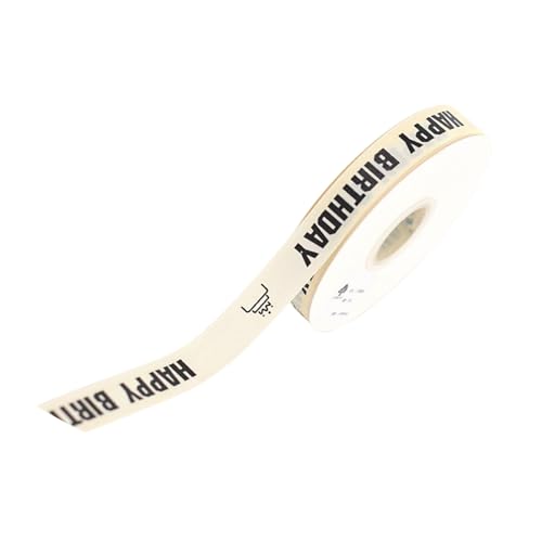 Meiliyizu Kreative Wörter Band Happy Birthday Ribbon Dekoband Blumen Band Bastelband zum Verpacken von Dekorationen Meiliyizu Kreative Wörter Band Happy Birthday Ribbon Dekoband Blumen Band Bastelband zum Verpacken von Dekorationen von Meiliyizu