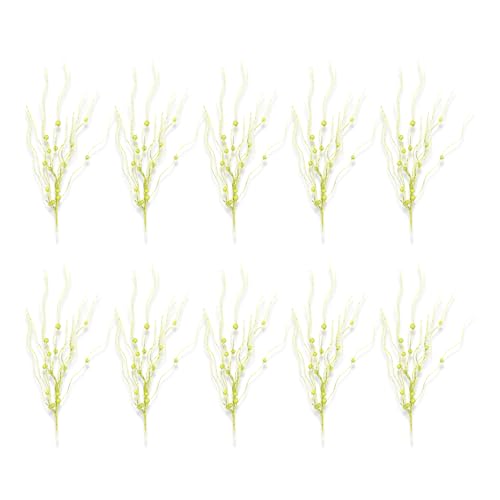 Meiliyizu Künstliche Blumenstiele, 10 Stück, bruchsicher, Zweig, Kunstblumen-Akzent, für Schaufenster, Plektren Meiliyizu Künstliche Blumenstiele, 10 Stück, bruchsicher, Zweig, Kunstblumen-Akzent, für Schaufenster, Plektren von Meiliyizu