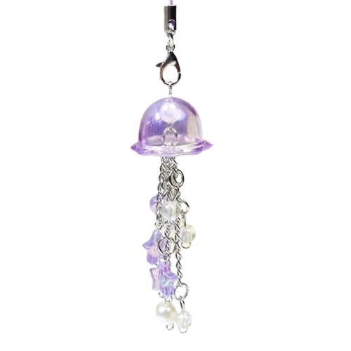 Meiliyizu Quallen-Anhänger, Handy-Charm, modischer Quallen-Handy-Charm, stilvolles Handy-Schlüsselband, stilvolles Schlüsselanhänger-Zubehör für Handys, Schlüssel und Kopfhörer Meiliyizu Quallen-Anhänger, Handy-Charm, modischer Quallen-Handy-Charm, stilvolles Handy-Schlüsselband, stilvolles Schlüsselanhänger-Zubehör für Handys, Schlüssel und Kopfhörer von Meiliyizu