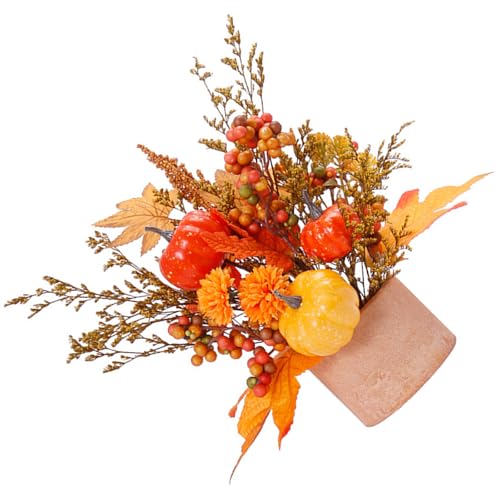 Realistische Herbstdekoration, Ahornblätter, künstliche Kürbisse, Weizen, Bündel, Heimbüro, Dekoration, Pflanzgefäß, Erntearrangement für den Innenbereich Realistische Herbstdekoration, Ahornblätter, künstliche Kürbisse, Weizen, Bündel, Heimbüro, Dekoration, Pflanzgefäß, Erntearrangement für den Innenbereich von Meiliyizu