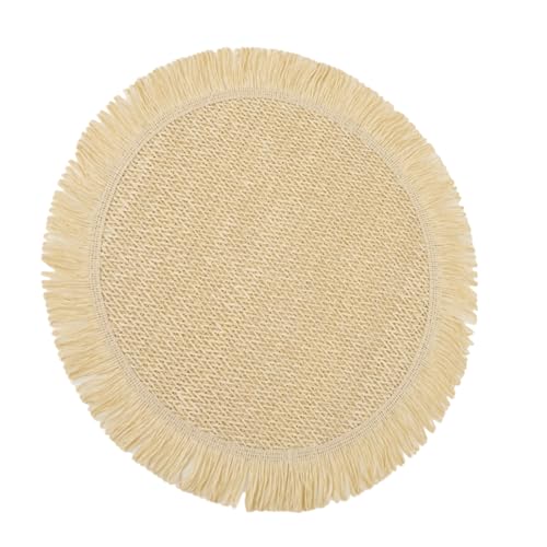 Tischset aus Recyclingpapier, dekorative Fransenkanten, Platzset für Familienessen, Picknicks, Partys, Quastenrand, Tischset zum Essen von Meiliyizu