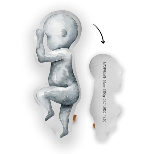 Mein Babykissen Personalisiertes Geburtskissen zur Geburt im 1:1 Maßstab | Mit Namen für Neugeborene | Erinnerungen in Originalgröße Jungen Mädchen (Moon Grey, 1:1 Maßstab mit Gewicht, Watercolor One) Mein Babykissen Personalisiertes Geburtskissen zur Geburt im 1:1 Maßstab | Mit Namen für Neugeborene | Erinnerungen in Originalgröße Jungen Mädchen (Moon Grey, 1:1 Maßstab mit Gewicht, Watercolor One) von Mein Babykissen