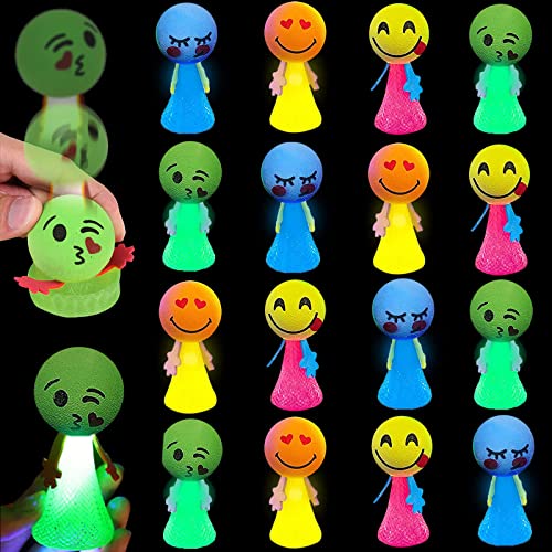 Kinder Jumping Spielzeug,16 Stück LED Spring Leuchtspielzeug,Spring Launchers Toys Emoji Puppen Springbälle Hüpfball,Mitgebsel Gastgeschenk zum Kinder Geburtstag Kinderparty Garten Party Kinder Jumping Spielzeug,16 Stück LED Spring Leuchtspielzeug,Spring Launchers Toys Emoji Puppen Springbälle Hüpfball,Mitgebsel Gastgeschenk zum Kinder Geburtstag Kinderparty Garten Party von Mein HERZ