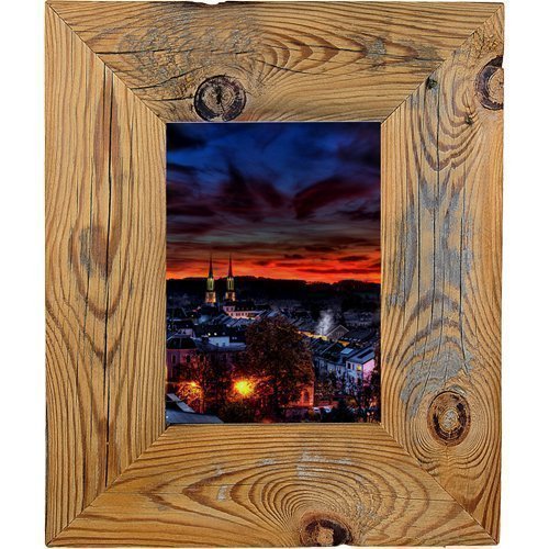 Mein Landhaus Bilderrahmen aus echtem Alt-Holz Stil Vintage, rustikal - handgefertigte Unikate in dunkel-braun 50X70 Leiste 7cm von Mein Landhaus