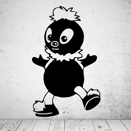 Pittiplatsch Wandtattoo, schwarz-matt (S - ca. 30cm x 19cm) von mein-motiv.com