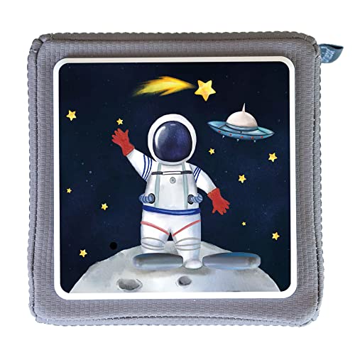 MeinBaby123® Schutzfolie kompatibel mit Toniebox | Schutzcover selbstklebend | Premium Qualität | Aufkleber passgenau I Folie Sticker I Toniebox Zubehör (Astronaut V1) von MeinBaby123