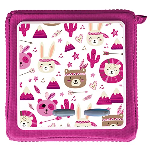 MeinBaby123® Schutzfolie kompatibel mit Toniebox | Schutzcover selbstklebend | Premium Qualität | Aufkleber passgenau I Folie Sticker I Toniebox Zubehör (Boho Tiere Beere) von MeinBaby123