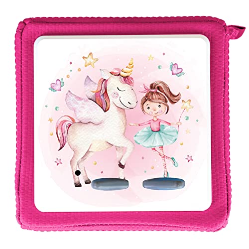 MeinBaby123® Schutzfolie kompatibel mit Toniebox | Schutzcover selbstklebend | Premium Qualität | Aufkleber passgenau I Folie Sticker I Toniebox Zubehör (Einhorn & Ballerina) von MeinBaby123