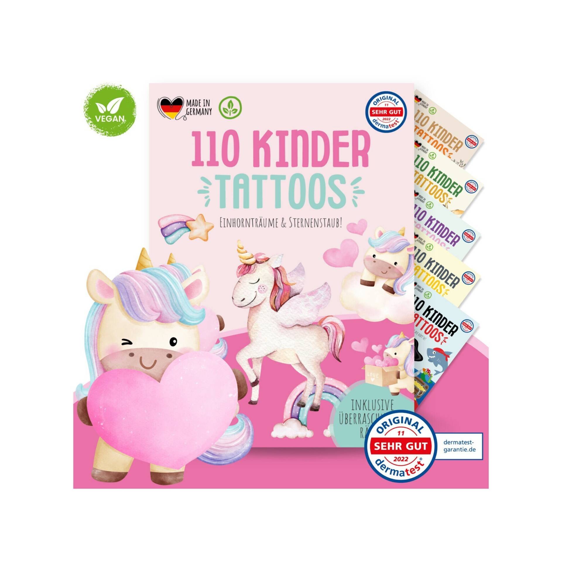 Meinbaby123® 110 Hautfreundliche Hauttattoos Für Kinder, Einhorn, Prinzessin & Feen, Geschenk Mädchen, Mitgebsel Kindergeburtstag von MeinBaby123Shop