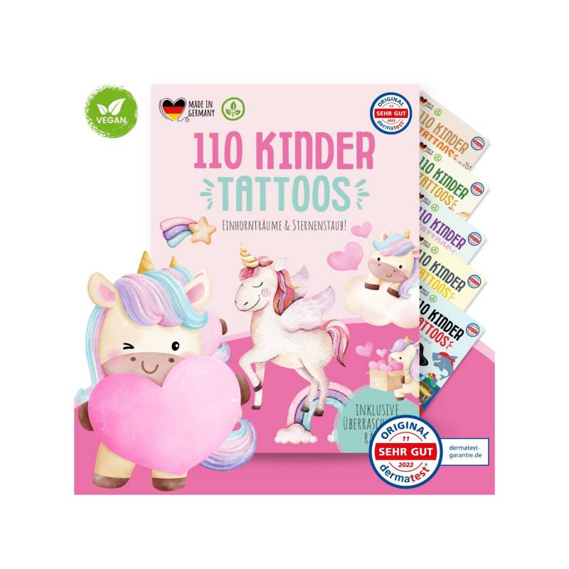 Meinbaby123® 110 Hautfreundliche Hauttattoos Für Kinder, Einhorn, Prinzessin & Feen, Geschenk Mädchen, Mitgebsel Kindergeburtstag von MeinBaby123Shop