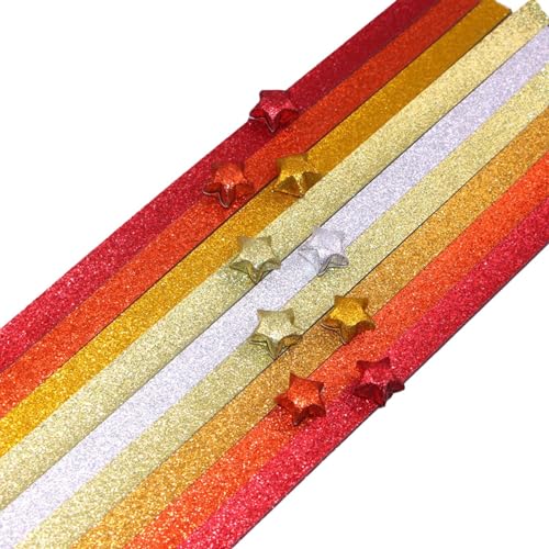 Meindin Lucky Paper Glitter – 520 Blatt Papierstreifen zum Basteln, Farbverlauf, Papierstreifen, kreatives Faltpapier für Kunst, Schule, Lehrbedarf Meindin Lucky Paper Glitter – 520 Blatt Papierstreifen zum Basteln, Farbverlauf, Papierstreifen, kreatives Faltpapier für Kunst, Schule, Lehrbedarf von Meindin
