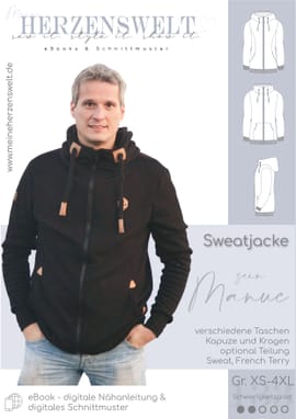 Sweatjacke Herren - sein Manuc von Meine Herzenswelt