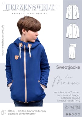 Sweatjacke Kinder - dein Manuc Sweatjacke Kinder - dein Manuc von Meine Herzenswelt