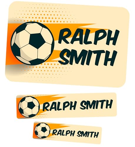 Meinearmbänder – Personalisierte Namensaufkleber – Fußball 1, Packung mit 50 Stück Fußballdesign – Wasserdicht & Langlebig – Für Schule, Kleidung, Flaschen & Brotdosen – Einfach anzubringen Meinearmbänder – Personalisierte Namensaufkleber – Fußball 1, Packung mit 50 Stück Fußballdesign – Wasserdicht & Langlebig – Für Schule, Kleidung, Flaschen & Brotdosen – Einfach anzubringen von Meinearmbänder