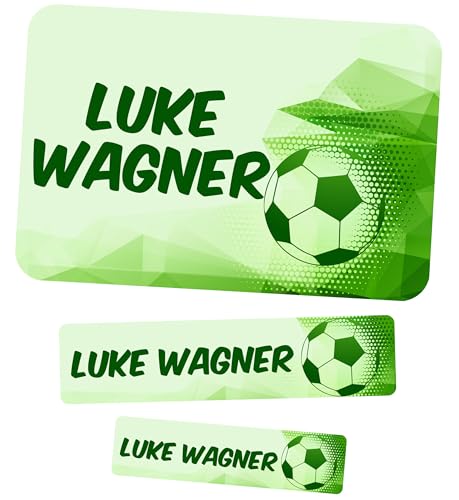 Meinearmbänder – Personalisierte Namensaufkleber – Fußball 3, Packung mit 50 Stück Fußballdesign – Wasserdicht & Langlebig – Für Schule, Kleidung, Flaschen & Brotdosen – Einfach anzubringen Meinearmbänder – Personalisierte Namensaufkleber – Fußball 3, Packung mit 50 Stück Fußballdesign – Wasserdicht & Langlebig – Für Schule, Kleidung, Flaschen & Brotdosen – Einfach anzubringen von Meinearmbänder
