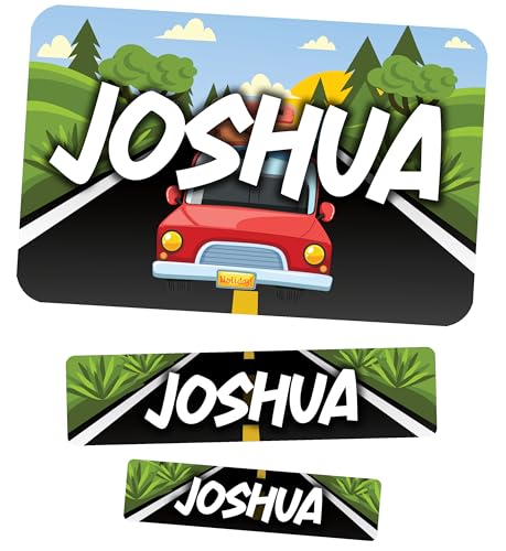 Meinearmbänder Schulaufkleber – Comic-Auto-Design – 100 personalisierte Namensaufkleber – 3 Größen zum Beschriften von Schulmaterial & Büchern – Geschenk zum Schulanfang Meinearmbänder Schulaufkleber – Comic-Auto-Design – 100 personalisierte Namensaufkleber – 3 Größen zum Beschriften von Schulmaterial & Büchern – Geschenk zum Schulanfang von Meinearmbänder