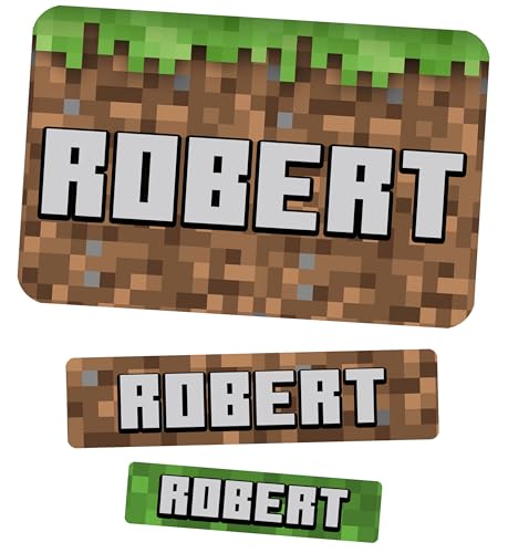 Meinearmbänder Schulaufkleber – Pixel Earth Design – 100 personalisierte Sticker mit Namen – 3 Größen zum Beschriften von Schulmaterial & Büchern – Geschenk zum Schulanfang Meinearmbänder Schulaufkleber – Pixel Earth Design – 100 personalisierte Sticker mit Namen – 3 Größen zum Beschriften von Schulmaterial & Büchern – Geschenk zum Schulanfang von Meinearmbänder