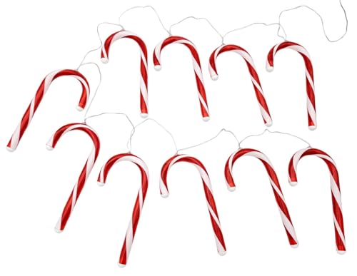 Meinposten Lichterkette 10 Zuckerstangen LED Batterie 180cm warmweiß Weihnachtsbeleuchtung Meinposten Lichterkette 10 Zuckerstangen LED Batterie 180cm warmweiß Weihnachtsbeleuchtung von Meinposten