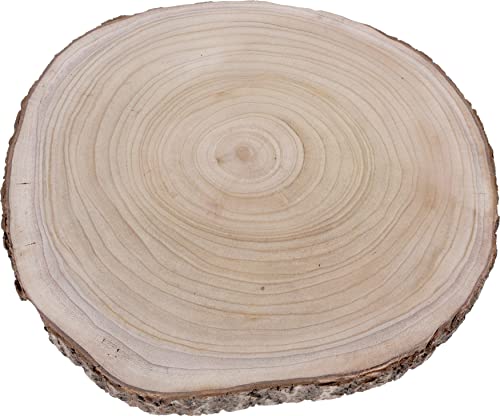 Meinposten Dekobrett Baumscheibe Holz Holzbrett Brett Tischdeko Tablett Deko Ø 30-36 cm von Meinposten