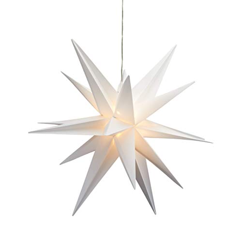 Stern Weihnachtsstern LED Ø 60 cm in&outdoor Timer Beleuchtung Batterie (Weiß) von Meinposten.
