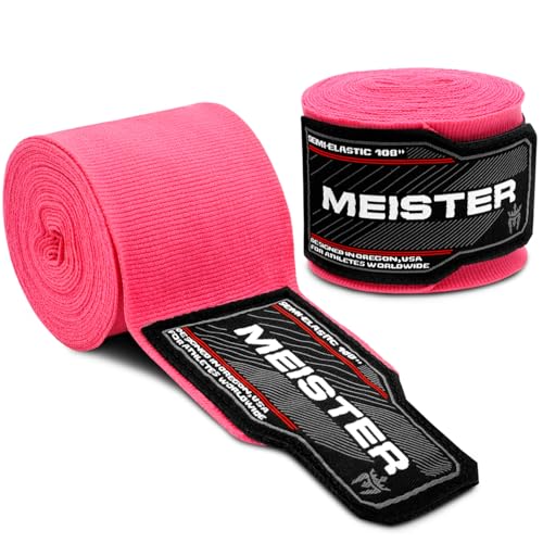 Meister Junior 108" (274 cm) Semi-Elastische Handbandagen für MMA & Boxen (Paar) - Rosa Meister Junior 108" (274 cm) Semi-Elastische Handbandagen für MMA & Boxen (Paar) - Rosa von Meister