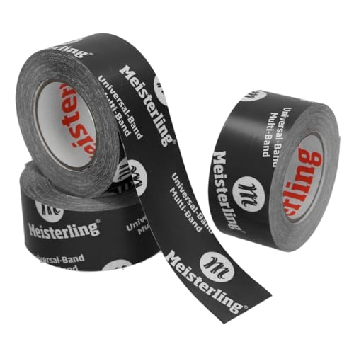 Meisterling® Multi - Band 3D - UV PLUS schwarz - von Hand reißbar - flexibles Hochleistungs-Klebeband für Dampfsperren & Dampfbremsen etc. (1, 60mm x 40m) von Meisterling