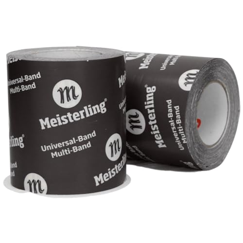 Meisterling® Multi - Band 3D - UV PLUS schwarz - von Hand reißbar - flexibles Hochleistungs-Klebeband für Dampfsperren & Dampfbremsen etc. (2, 150 mm x 25 m) von Meisterling