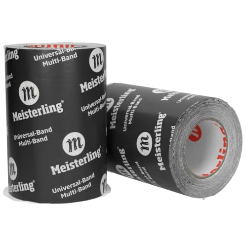 Meisterling® Multi - Band 3D - UV PLUS schwarz - von Hand reißbar - flexibles Hochleistungs-Klebeband für Dampfsperren & Dampfbremsen etc. (2, 200 mm x 25 m) von Meisterling