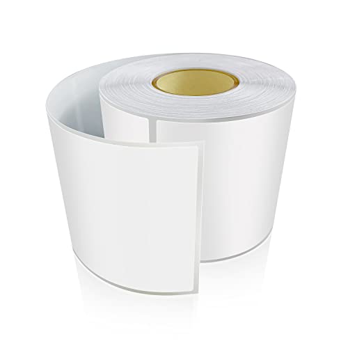 200 Stück Aufkleber Weiß Selbstklebend Etiketten Umzug 12.7 x 7.6 cm Rechteckig Sticker Rolle Ablösbar Weiß von Meitaat