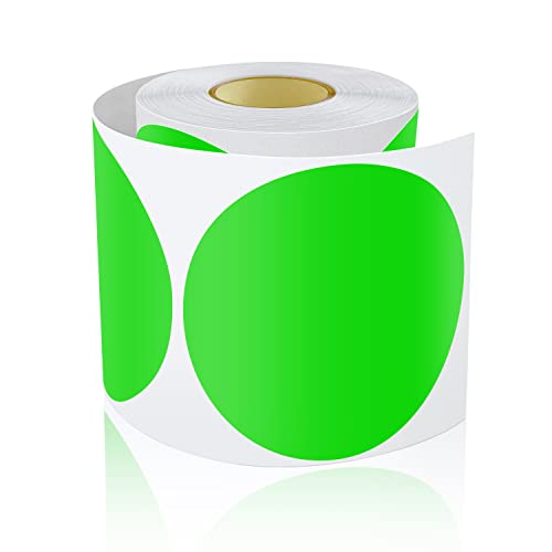 200 Stück Runde Aufkleber Groß 12.7cm Selbstklebend Klebepunkte Etiketten Farbkodierung kreise Sticker Wetterfest Grün von Meitaat