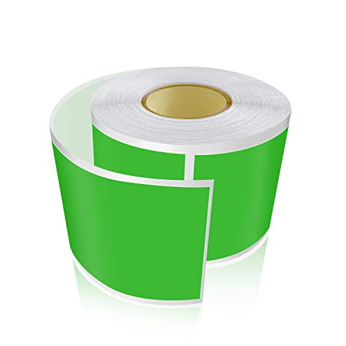300 Stück Grün Rechteckig Aufkleber 5 x 7.6cm Farbkodierung Selbstklebend Etiketten Umzug Rollen Ablösbar von Meitaat