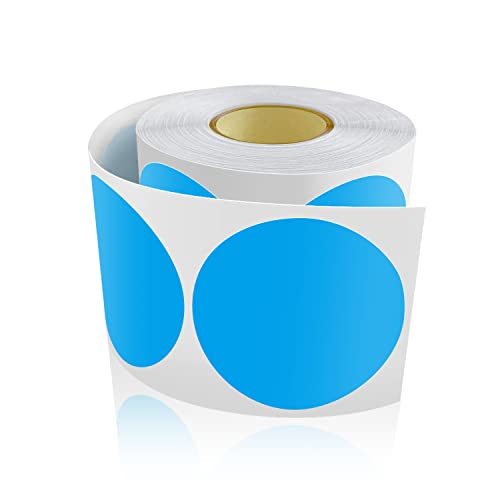500 Stk Runde Aufkleber Stickers 50mm Farbkodierung Kreis Etiketten Rolle Markierungspunkte Blau von Meitaat