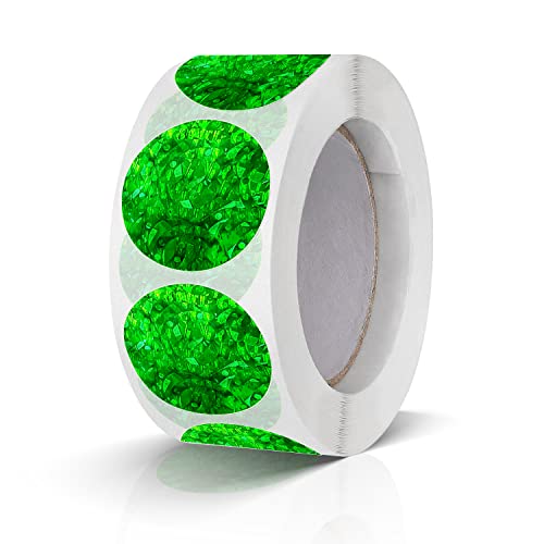 500 Stück Runde Aufkleber Stickers 25mm Farbkodierung Etiketten Rolle kleine Klebepunkte Glitzer Grün 500 Stück Runde Aufkleber Stickers 25mm Farbkodierung Etiketten Rolle kleine Klebepunkte Glitzer Grün von Meitaat
