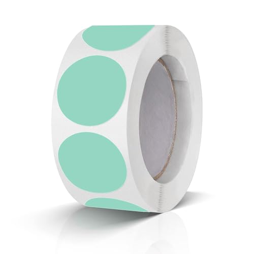 500 Stück Runde Aufkleber Stickers 25mm Farbkodierung Etiketten Rolle kleine Klebepunkte Hellgrün 500 Stück Runde Aufkleber Stickers 25mm Farbkodierung Etiketten Rolle kleine Klebepunkte Hellgrün von Meitaat